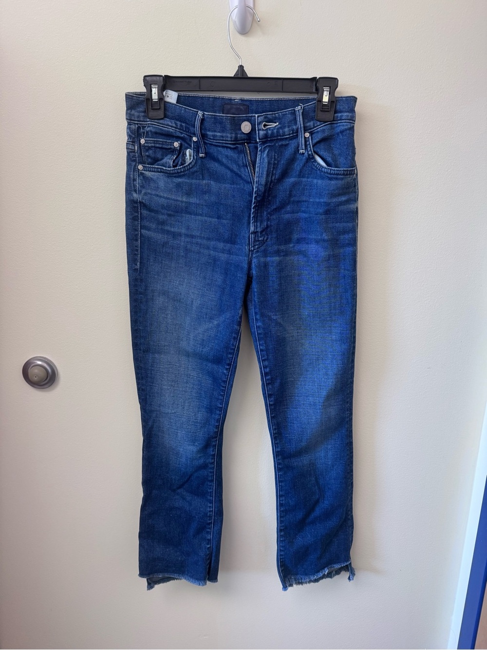 MOTHER The Insider Crop Step Fray Women’s Jeans in Indigo Size 27